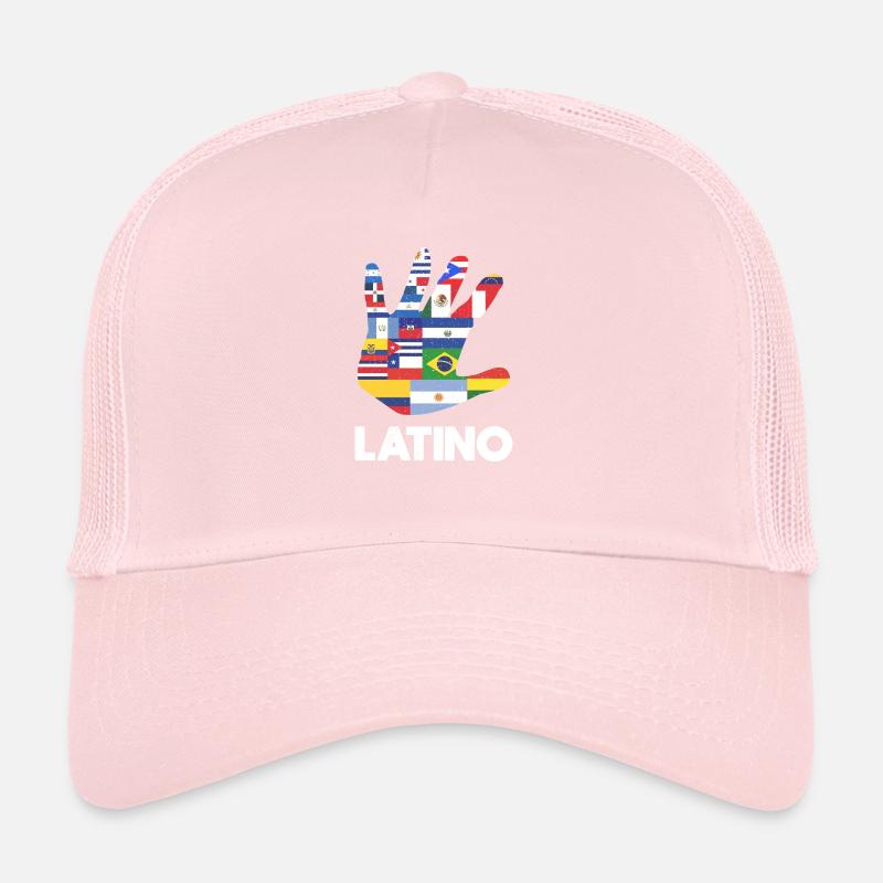 Latino Amérique latine Drapeaux Blanc Casquette trucker 