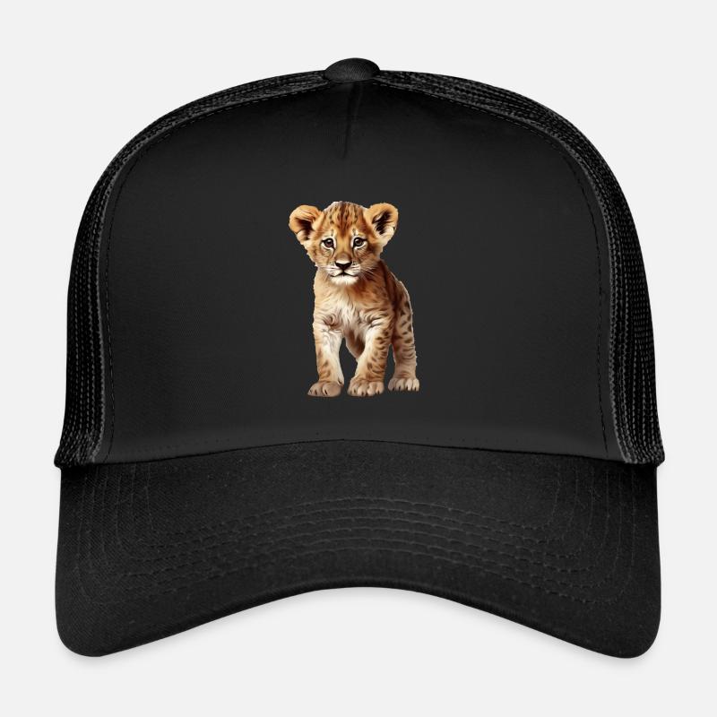Young Lion - Loving lion cub design Casquette trucker 