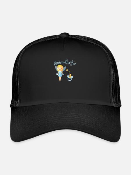 Children pacifier fairy girl boy baby gift - Trucker Cap - black/black - Front