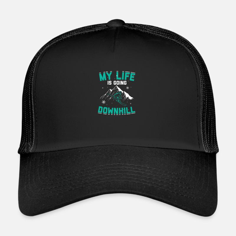 Skiing mountains | Ski skier après-ski gift Trucker Cap