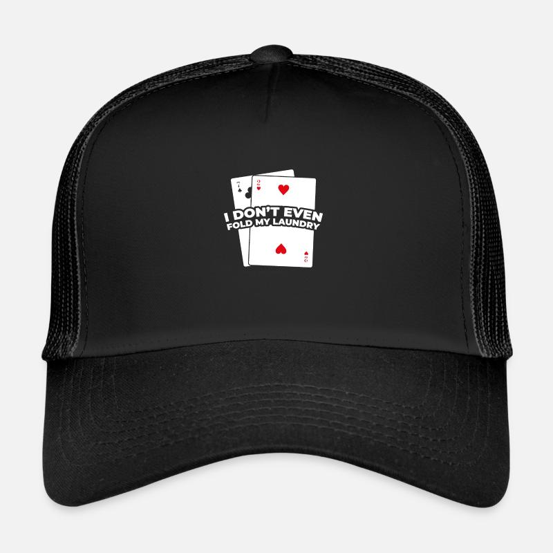 Laundry gift card game poker player - Trucker Cap - black/black