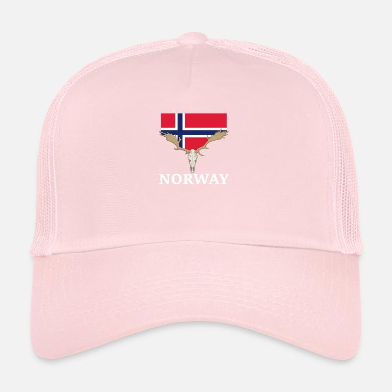Norwegen Elche Flagge Expedition Oslo Urlaub Trucker Cap