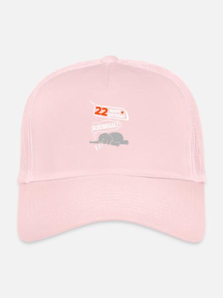 Geburtstag 22 Jahre Birthday Elefant Scheissegal - Trucker Cap - Hellrosa - Vorne
