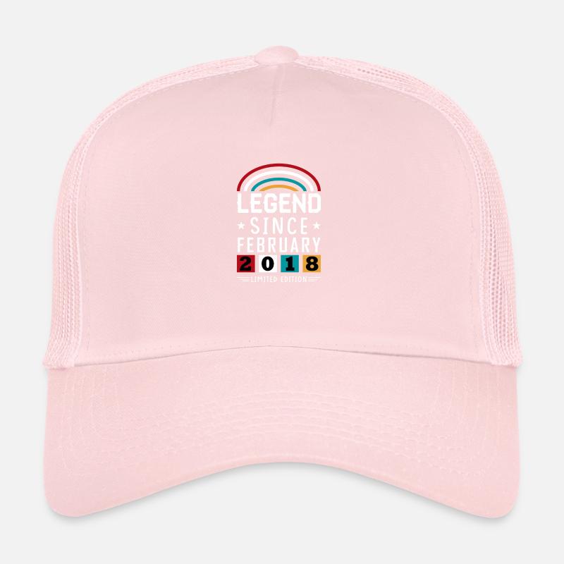 2018 Legend Since Geburtstag Geschenk Februar Trucker Cap