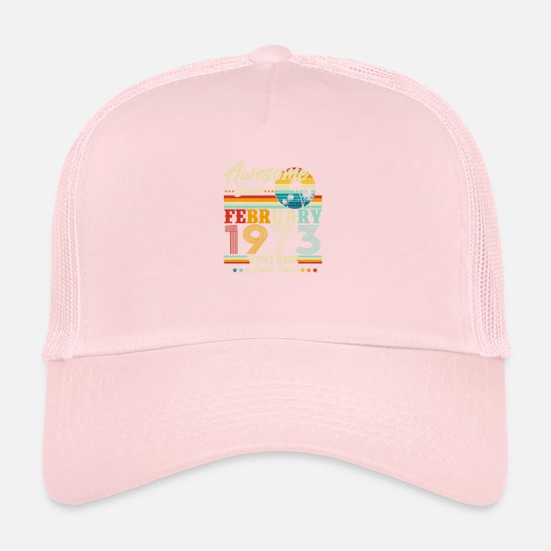 Février 1973 Anniversaire né Retro Casquette trucker 