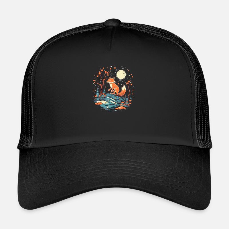 Fox Forest Moon Fable, conte de fées mythique Casquette trucker 