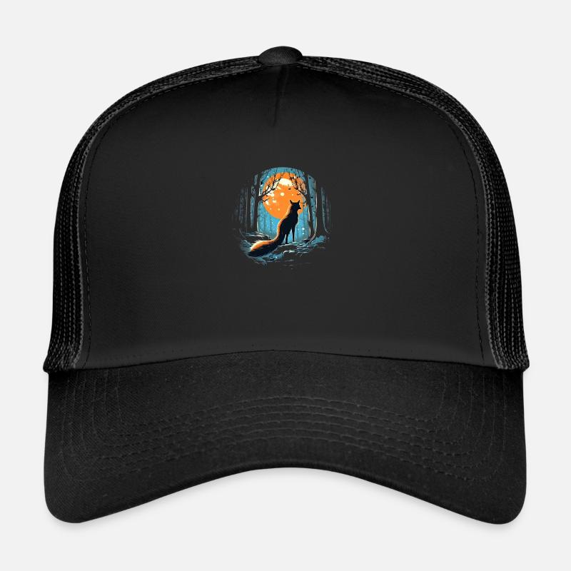 Fox Forest Moon Fable, conte de fées mythique Casquette trucker 