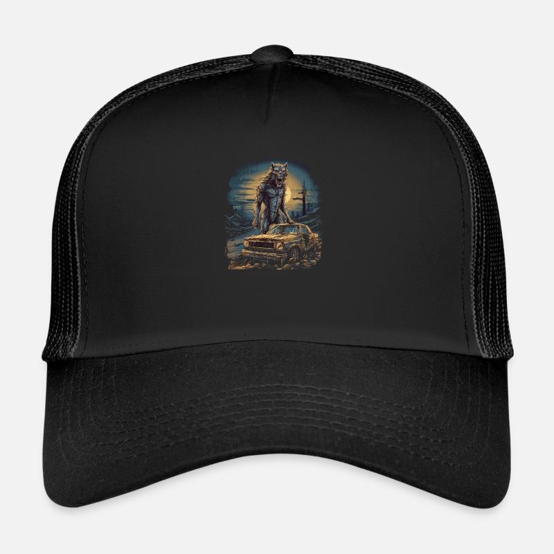 Dog Wolf Werewolf Cerberus Hellhound myth Trucker Cap