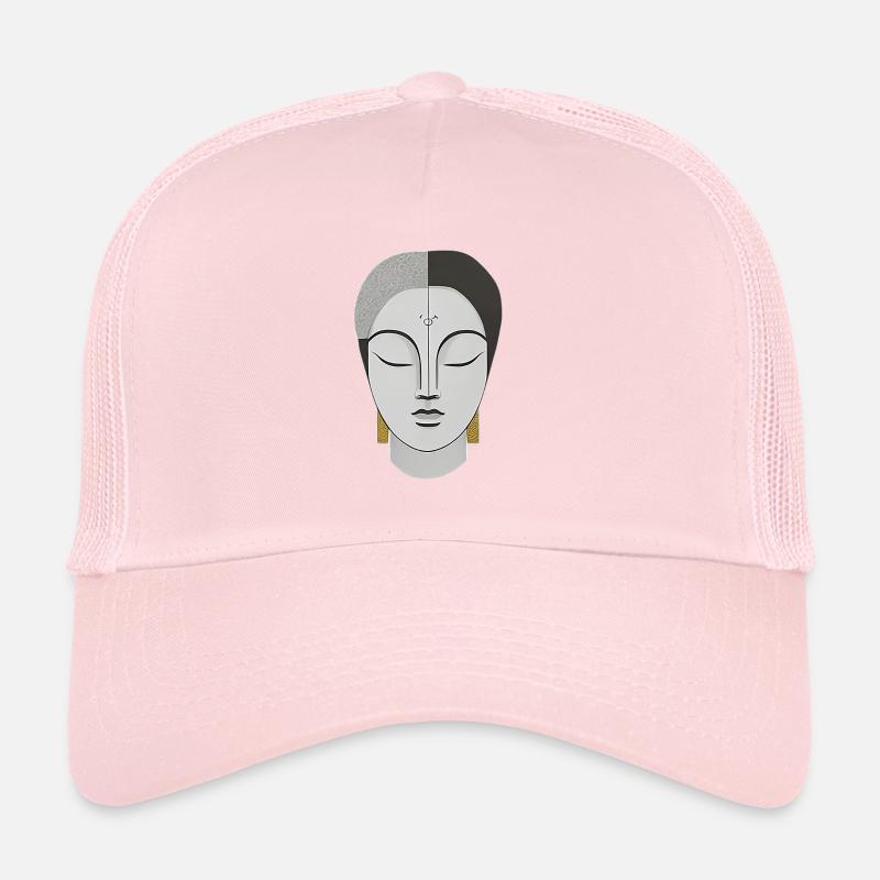 Visage dans le style bohème Casquette trucker 