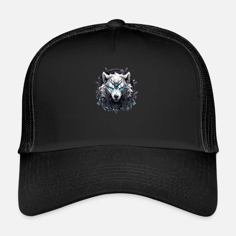Mecha Animal Tiger Wolf Fox Dino Bear Cyborg Trucker Cap