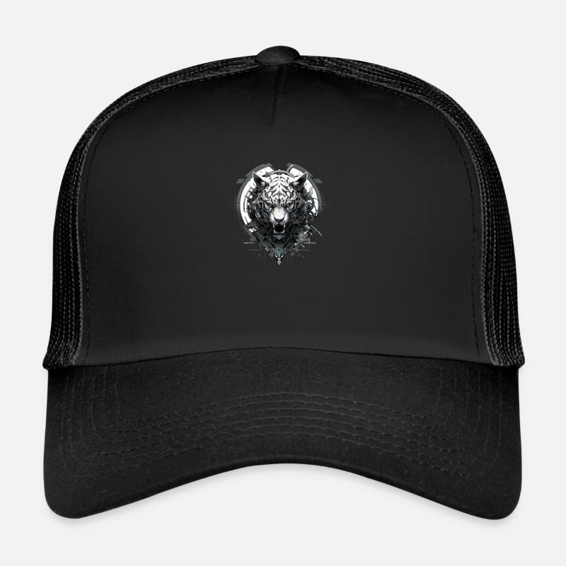 Mecha Animal Tiger Wolf Fox Dino Bear Cyborg Trucker Cap