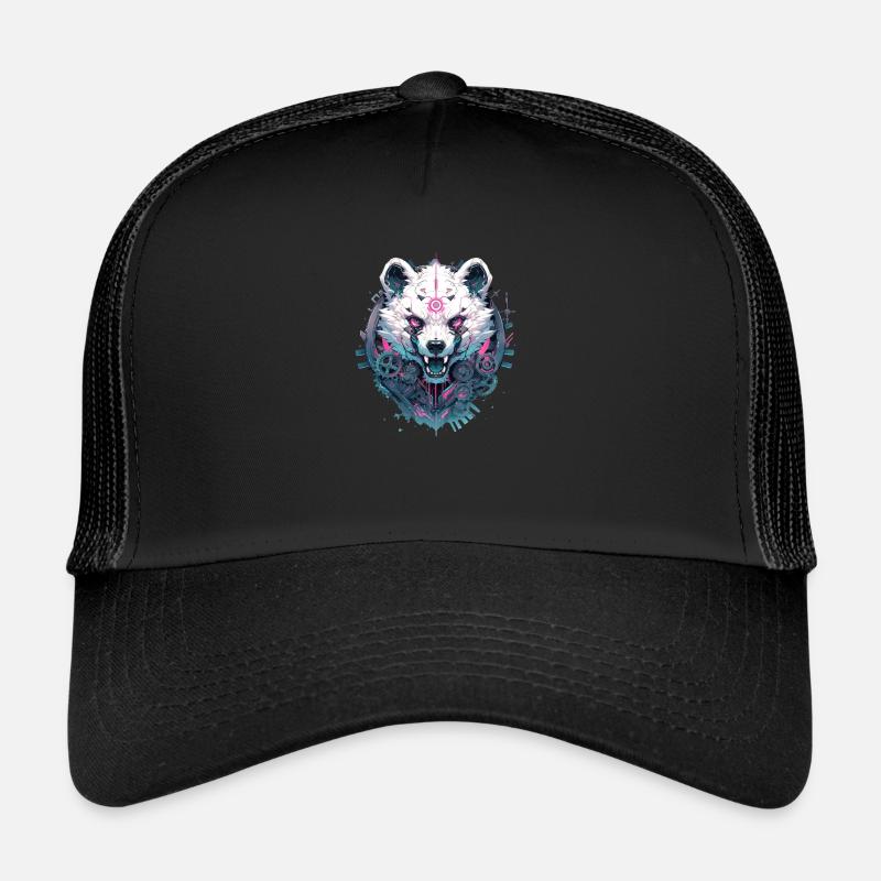 Mecha Animal Tiger Wolf Fox Dino Bear Cyborg Trucker Cap