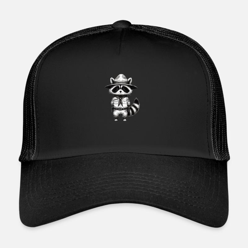 Boy Scout Raccoon - Trucker Cap - black/black