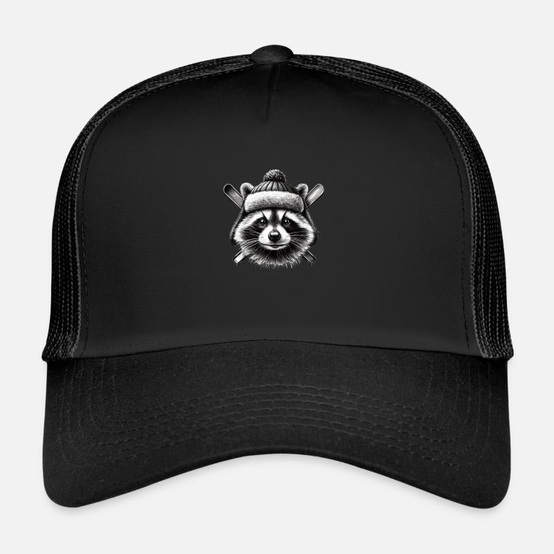 Skifahrer "Sepp" - Trucker Cap - Schwarz/Schwarz