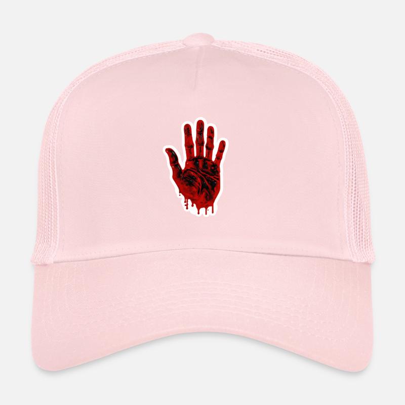 Empreinte de main sanglante d’Halloween Casquette trucker 