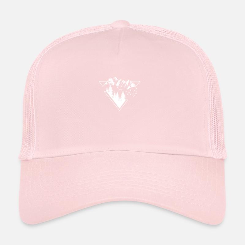 Nature triangle montagnes type de forêt 1h Casquette trucker 