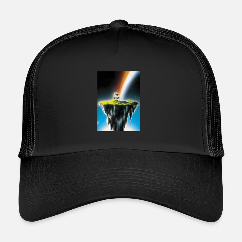 Flying Island Outer Space Trucker Cap