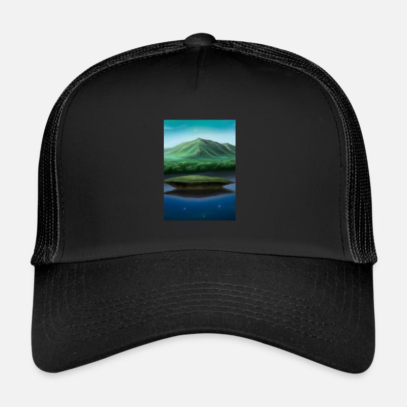 Flying Island Outer Space Trucker Cap