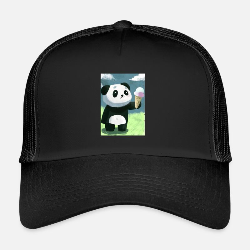 Panda mit Eiscreme Trucker Cap