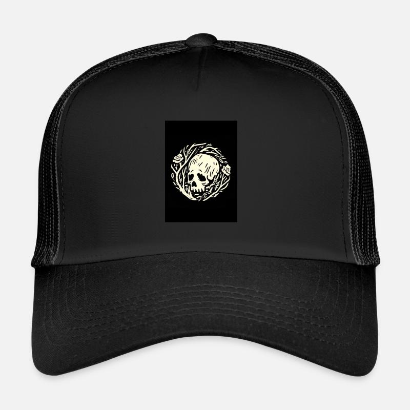 Schädel in Pflanzen Trucker Cap