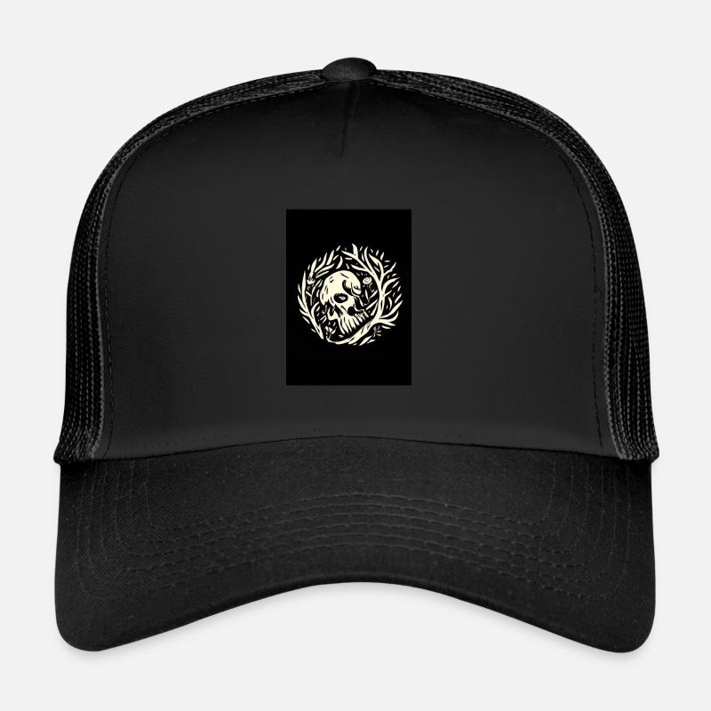 Schädel in Pflanzen Trucker Cap