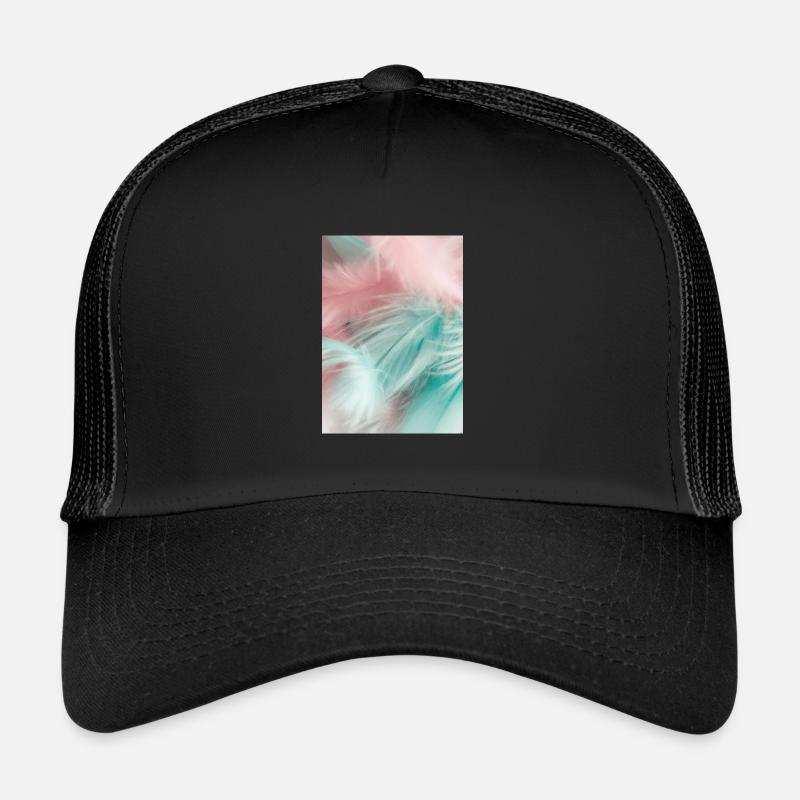 Pastellfarbene Federn Trucker Cap