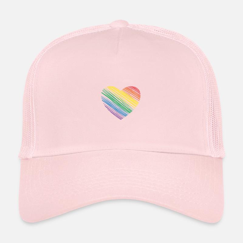 Coeur, Arc-en-ciel, Pride Casquette trucker 