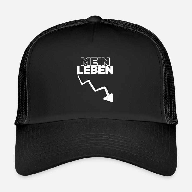 Mein Leben - Spruch / Bergab Trucker Cap