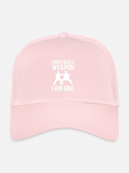 Karate Self-Defense - Trucker Cap - pale pink - Front