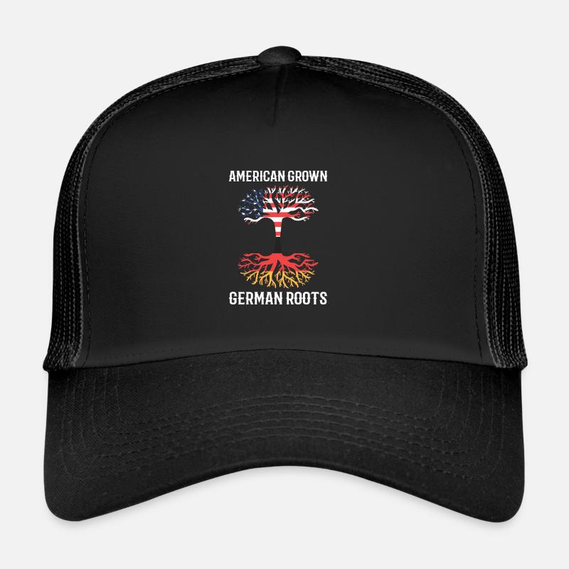 Amerikanisch Deutsch - Trucker Cap - Schwarz/Schwarz