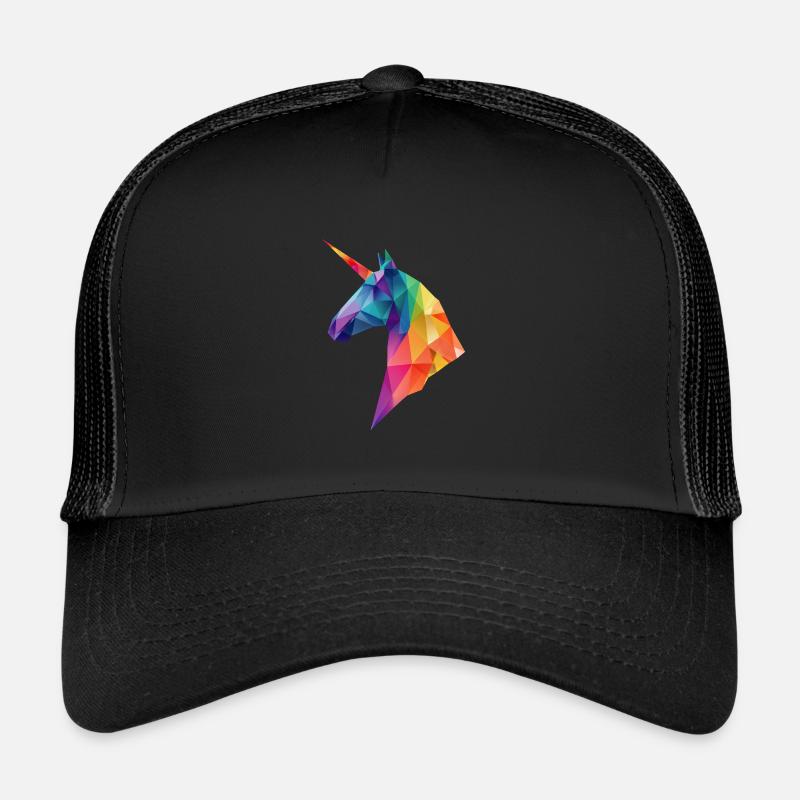 Licorne Low Poly Art Logo Design Coloré Casquette trucker 