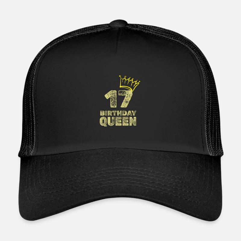 Geburtstag 17 - Trucker Cap - Schwarz/Schwarz