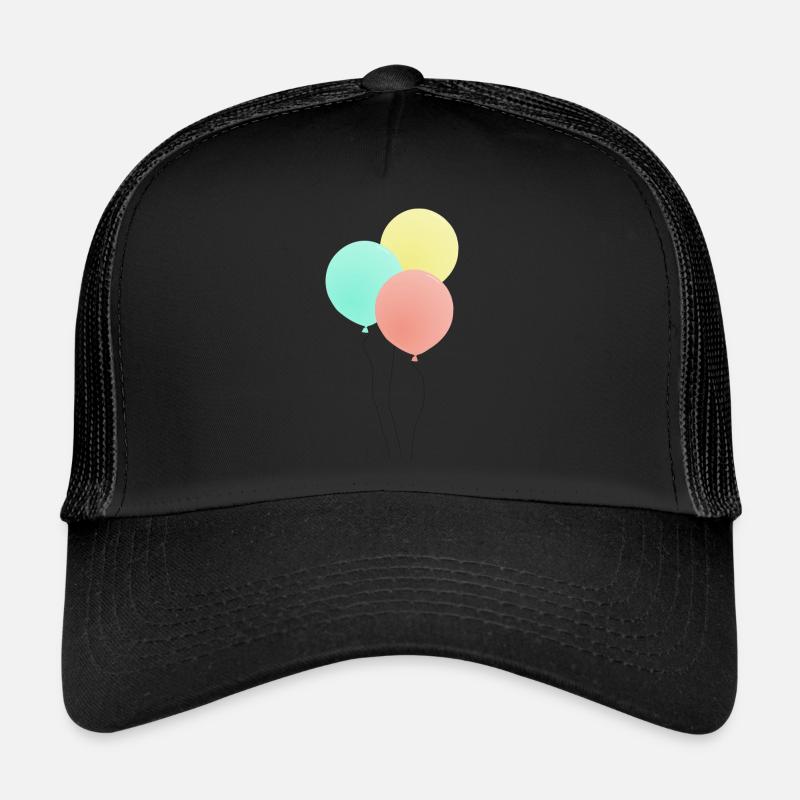 Balloon, Celebration, Party, Congratulations - Trucker Cap - black/black