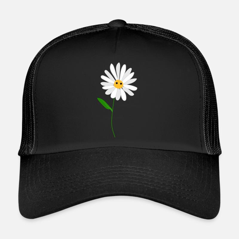 Flower priest's collar - Trucker Cap - black/black