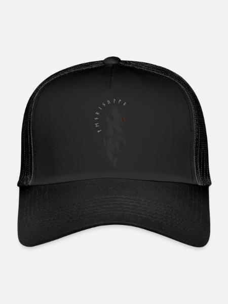 Fenrirwolf - Runes - Fenrir - Casquette trucker  - noir/noir - Devant