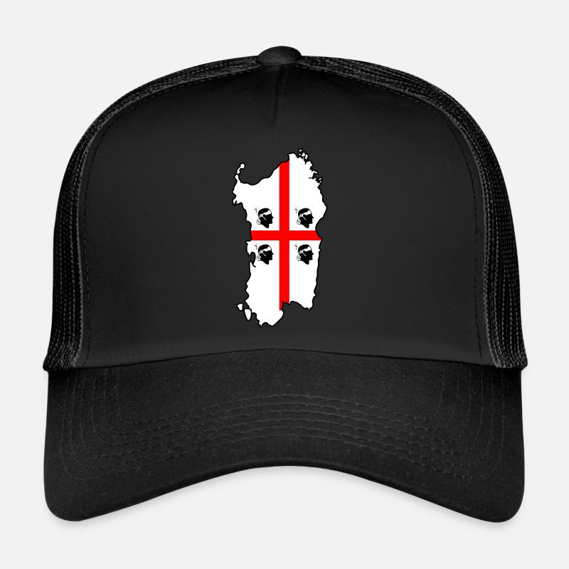 Sardaigne - Casquette trucker  - noir/noir