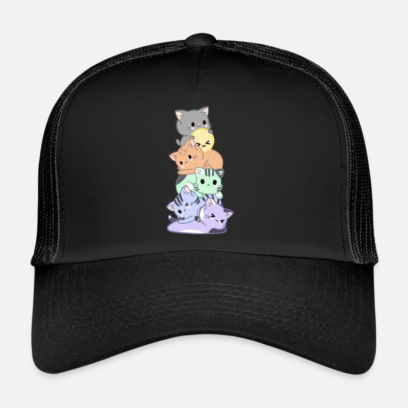 Rainbow Cat Bunch Casquette trucker 