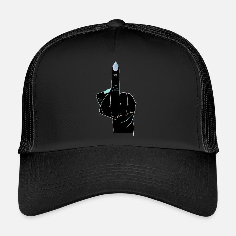 Hooked finger Trucker Cap