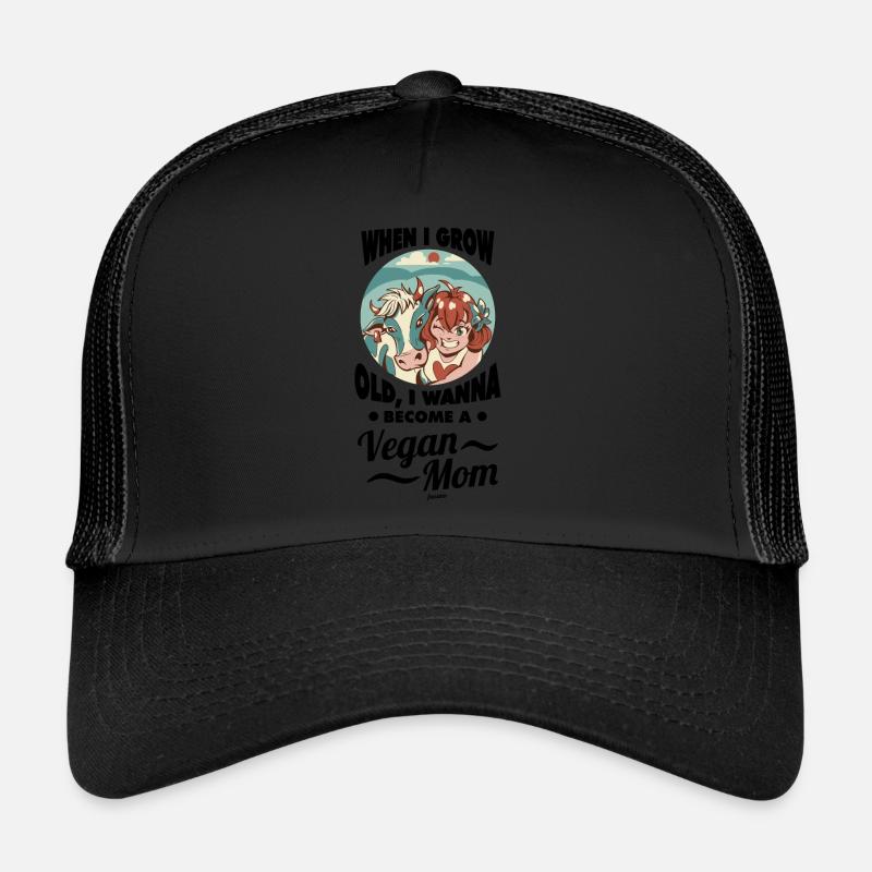 Une fille devient végétalienne Casquette trucker 