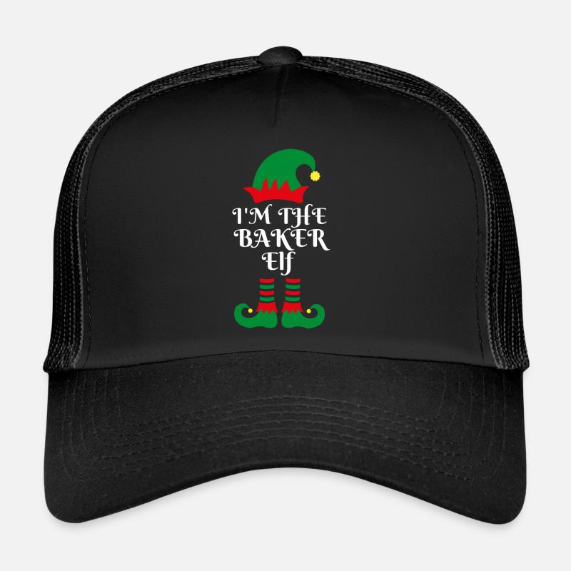 LE LUTIN BOULANGER, le petit assistant du Père Noël Elfe Présent Casquette trucker 