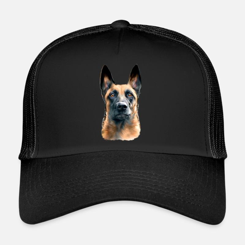 tête de chien malinois Casquette trucker 