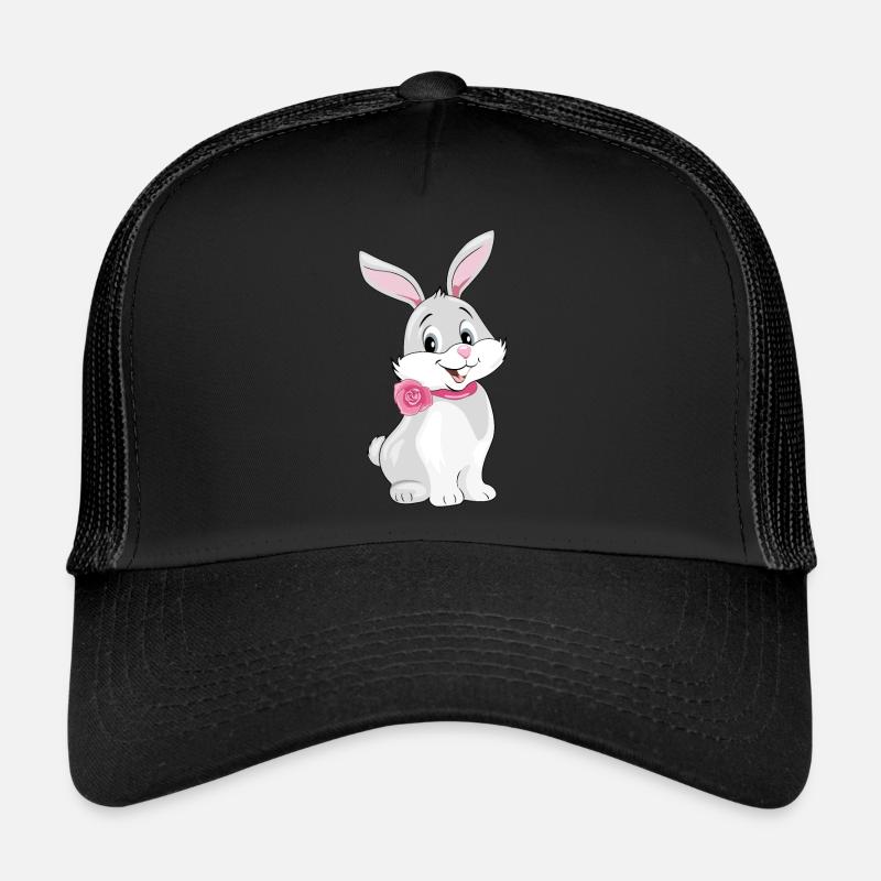 Mignon lapin souriant heureux Casquette trucker 