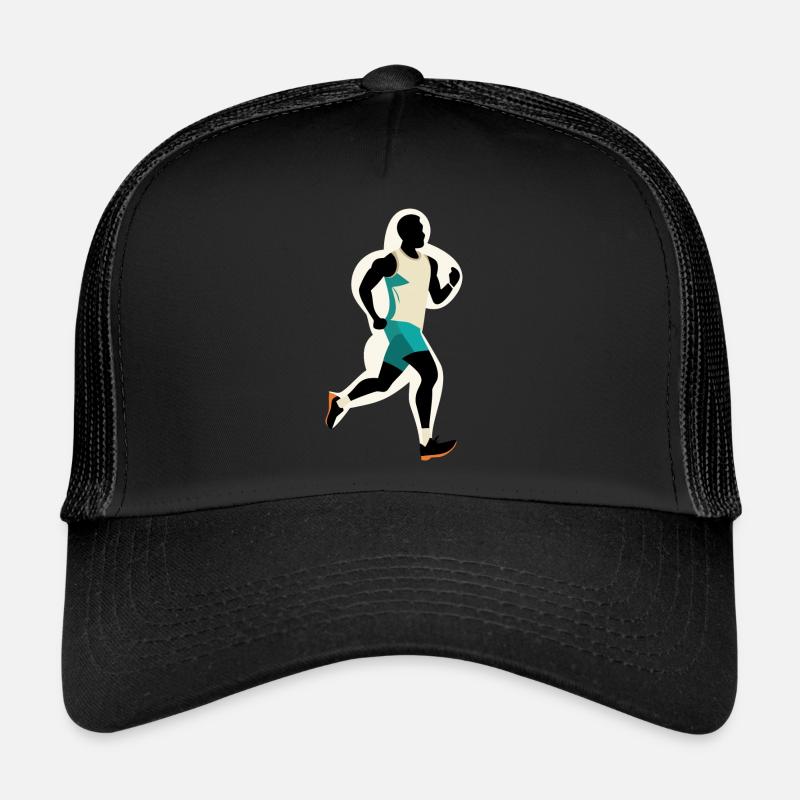 Running Man - Trucker Cap - black/black