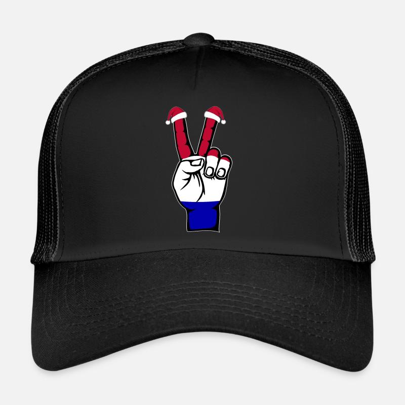 Drapeau de la Hollande Symbole de la paix de Noël Casquette trucker 
