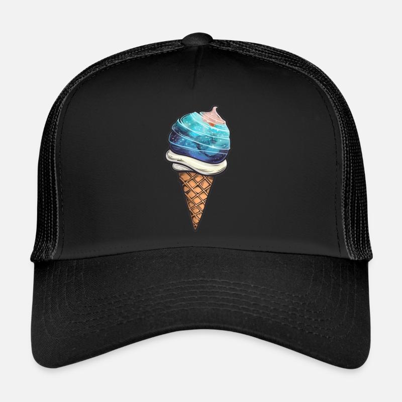 Planète de glace Mercure - Casquette trucker  - noir/noir