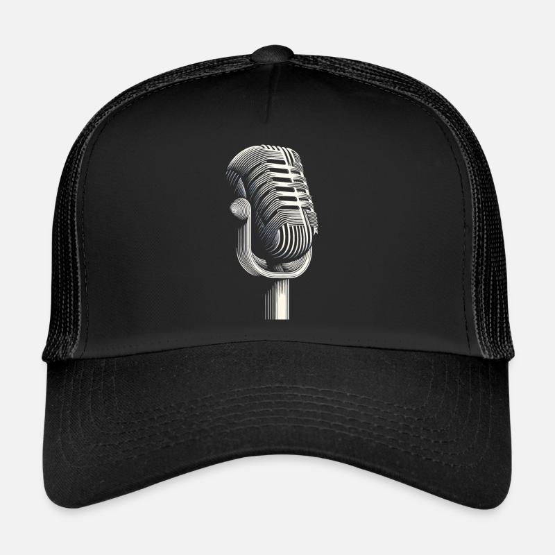 Elegant microphone design as gifts Trucker Cap