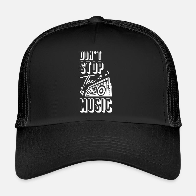 N’arrêtez pas la musique - Casquette trucker - noir/noir