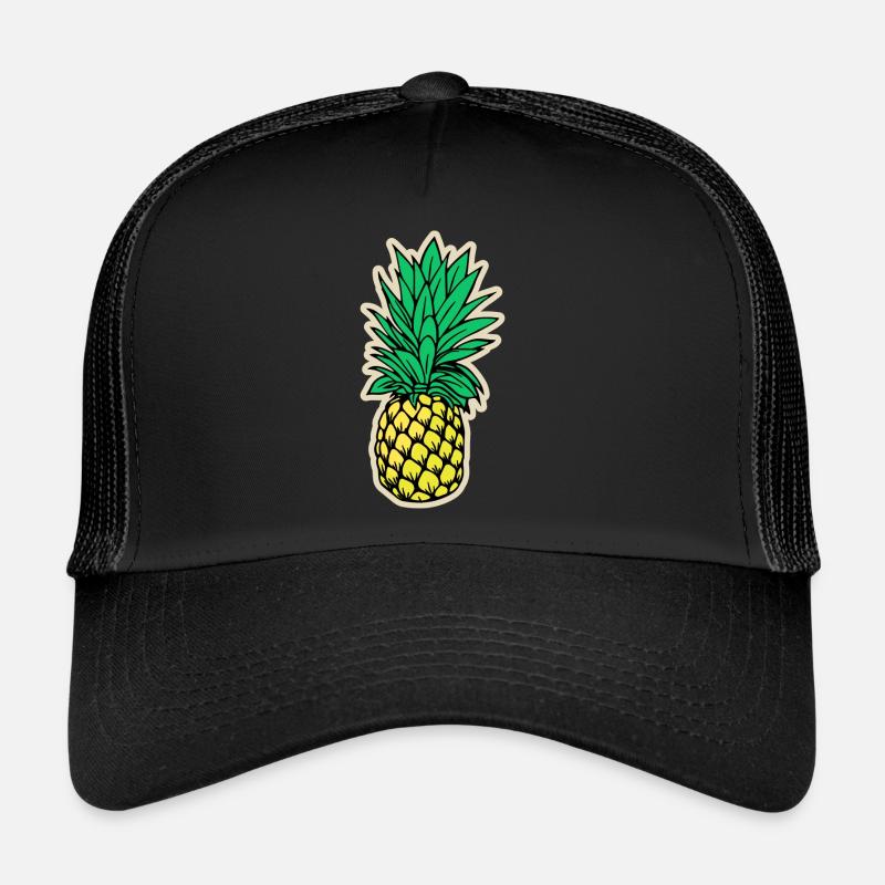 Ananas - Trucker Cap - Schwarz/Schwarz