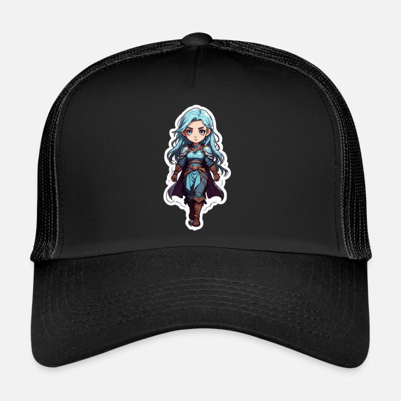 Dungeons & Dragon Magierin - Trucker Cap - Schwarz/Schwarz