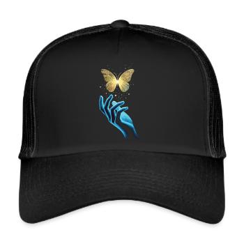 Magic butterfly – symbol of change - Trucker Cap - black/black - Front